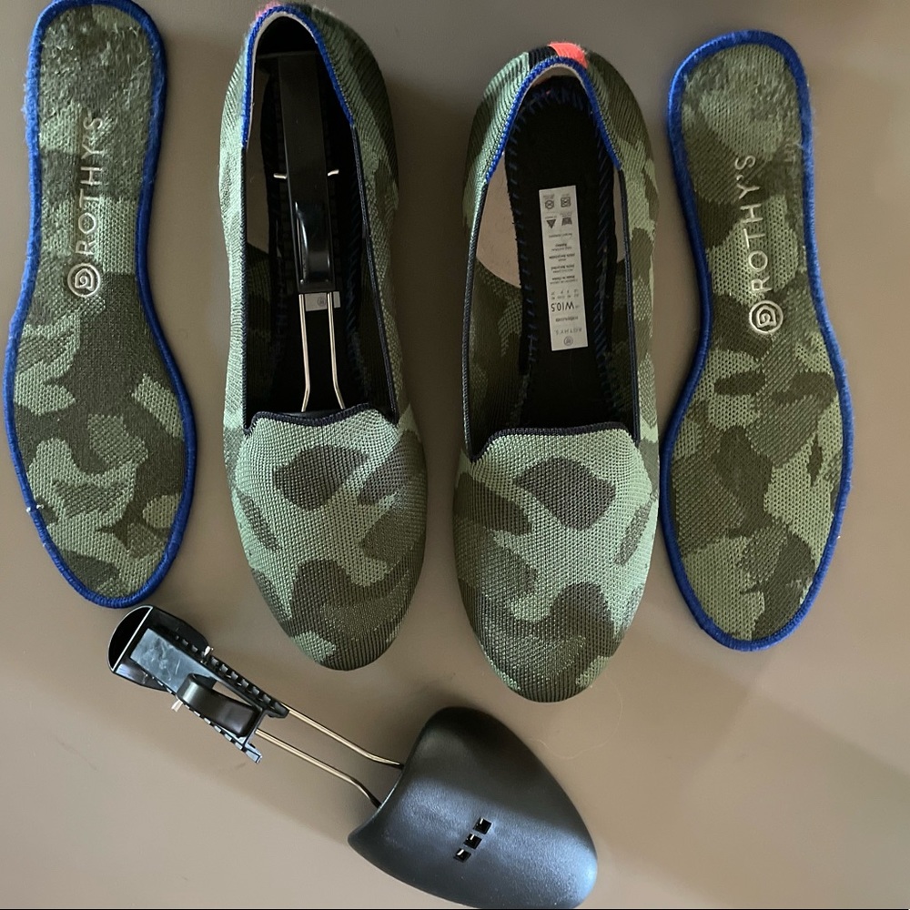 Green Camo Rothy’s Loafers